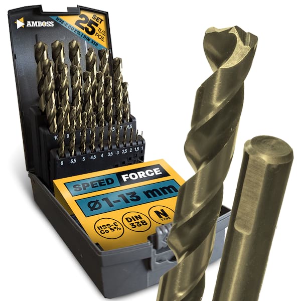 4251128794951 - 25-tlg Speed Force Set Spiralbohrer HSS-E Co5 % DIN 338 (Ø 1-13 mm)