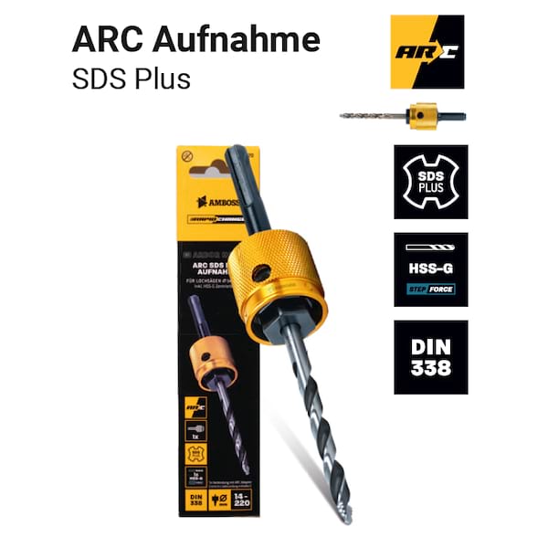 4251128795224 - Rapid Change Aufnahme SDS plus - für Lochsägen Ø14-220mm