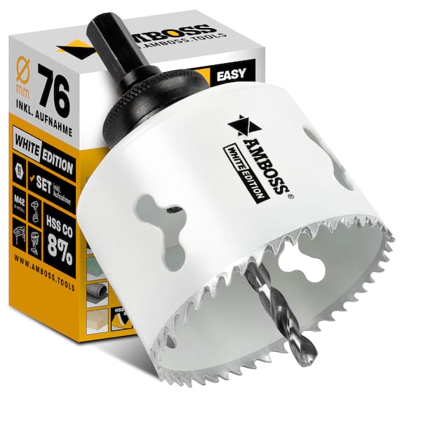 4251128795637 - AMBOSS M42 Bimetall Lochsäge 76mm + Aufnahme