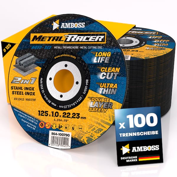 4251128796108 - 100x Amboss Metal Racer Trennscheibe | Ø125 mm - 1 mm -  2223 mm |