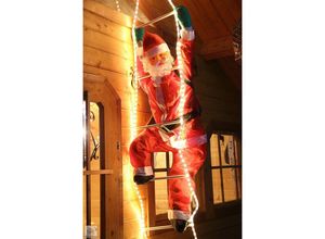 4251131201941 - Weihnachtsmann 120 200 cm auf Leiter mit LED beleuchtet