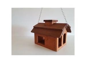 4251139107337 - Weitere - Vogelhaus American Style Kiefernholz massiv braun LxBxH 25x25x32 cm Vogelhäuser