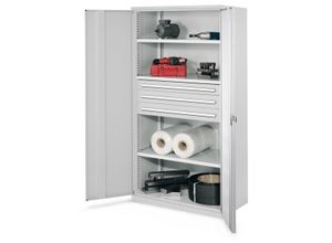 4251142217733 - Systeme Schwerlastschränke ohne Mitteltrennwand 1950x1000x600mm Modell 43 Vollblechtüren lichtgrau