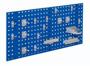 4251142221761 - Systeme ®RasterPlan Einsteigerset #6 1x Lochplatte 1000x450mm 1x Werkzeughaltersortiment 18-teilig Enzianblau RAL 5010