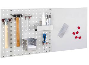 4251142224861 - Systeme LogoChart® Lager Set #2 1x Lochplatte 1000x450mm 1x Zubehörsortiment 17-teilig Alufarben