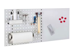 4251142224878 - Systeme LogoChart® Lager Set #3 1x Lochplatte 1000x450mm 1x Zubehörsortiment 16-teilig Alufarben