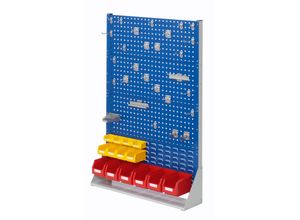 4251142229361 - Systeme ®RasterPlan Stellwände einseitig Größe #4 - 3x Lochplatten 1x Schlitzplatte 1x Zubehörsortiment 41-teilig Enzianblau RAL 5010