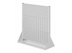 4251142229811 - Systeme ®RasterPlan Stellwände doppelseitig Größe #3 - 2x Lochplatten 4x Schlitzplatten Lichtgrau RAL 7035