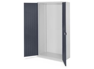 4251142238257 - Systeme Schwerlastschränke ohne Mitteltrennwand 1950x1000x600mm Modell 40 Schlitzplattentüren anthrazitgrau