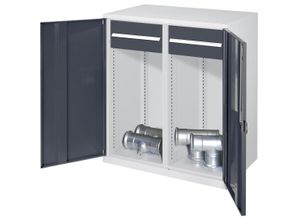4251142239995 - Systeme Schwerlast-Beistellschränke mit Mitteltrennwand 1110x1000x600mm Vollblechtüren Modell 75 anthrazitgrau