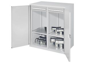 4251142240083 - Systeme Schwerlast-Beistellschränke mit Mitteltrennwand 1110x1000x600mm Doppelwandtüren Modell 73 lichtgrau 4251142240083 - Systeme Schwerlast-Beistellschränke mit Mitteltrennwand 1110x1000x600mm Doppelwandtüren Modell 73 lichtgrau
