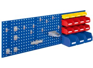 4251142241837 - Systeme ®RasterPlan Kombiplattenset #4 1x Lochplatte 1500x450mm 1x Zubehörsortiment 25-teilig Enzianblau RAL 5010