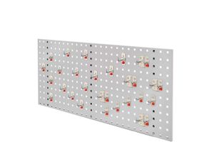 4251142242339 - Systeme ®RasterPlan by ABAX Einsteigerset #8 1x Lochplatte 1000x450mm 1x Werkzeughaltersortiment 25-teilig Lichtgrau RAL 7035