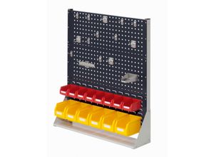 4251142242421 - Systeme ®RasterPlan Stellwände einseitig Größe #3 - 2x Lochplatten 1x Schlitzplatte 1x Zubehörsortiment 29-teilig Anthrazitgrau RAL 7016