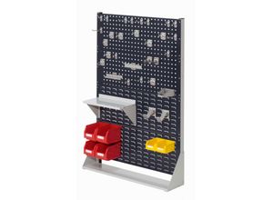 4251142242483 - Systeme ®RasterPlan Stellwände einseitig Größe #4 - 2x Lochplatten 2x Schlitzplatten 1x Zubehörsortiment 37-teilig Anthrazitgrau RAL 7016