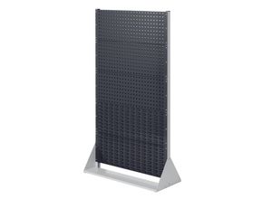 4251142242490 - Systeme ®RasterPlan Stellwände einseitig Größe #5 - 3x Lochplatten 2x Schlitzplatten Anthrazitgrau RAL 7016