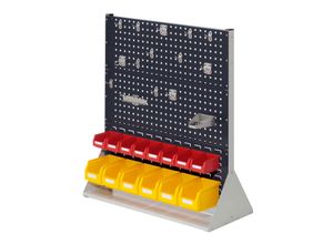 4251142242582 - Systeme ®RasterPlan Stellwände doppelseitig Größe #3 - 4x Lochplatten 2x Schlitzplatten 1x Zubehörsortiment 29-teilig Anthrazitgrau RAL 7016