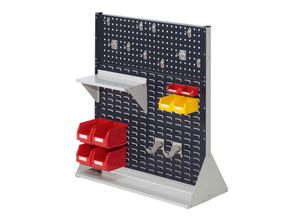 4251142242605 - Systeme ®RasterPlan Stellwände doppelseitig Größe #3 - 2x Lochplatten 4x Schlitzplatten 1x Zubehörsortiment 21-teilig Anthrazitgrau RAL 7016