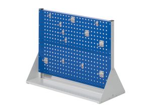 4251142242643 - Systeme ®RasterPlan Stellwände doppelseitig Größe #2 - 4x Lochplatten 1x Zubehörsortiment 12-teilig Enzianblau RAL 5010