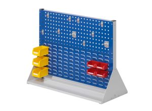 4251142242667 - Systeme ®RasterPlan Stellwände doppelseitig Größe #2 - 2x Lochplatten 2x Schlitzplatten 1x Zubehörsortiment 17-teilig Enzianblau RAL 5010