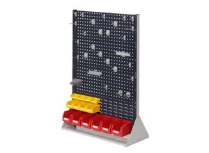 4251142242704 - Systeme ®RasterPlan Stellwände doppelseitig Größe #4 - 6x Lochplatten 2x Schlitzplatten 1x Zubehörsortiment 42-teilig Anthrazitgrau RAL 7016