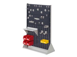 4251142242766 - Systeme ®RasterPlan Stellwände doppelseitig Größe #4 - 6x Lochplatten 2x Schlitzplatten 1x Zubehörsortiment 37-teilig Anthrazitgrau RAL 7016