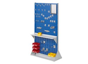 4251142242797 - Systeme ®RasterPlan Stellwände doppelseitig Größe #5 - 6x Lochplatten 4x Schlitzplatten 1x Zubehörsortiment 55-teilig Enzianblau RAL 5010