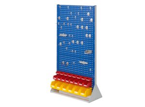 4251142242834 - Systeme ®RasterPlan Stellwände doppelseitig Größe #5 - 8x Lochplatten 2x Schlitzplatten 1x Zubehörsortiment 62-teilig Enzianblau RAL 5010
