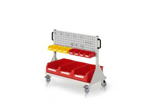 4251142245439 - Systeme RasterMobil® Größe #2 - 1000x890x500mm - 2x Lochplatten - 24-teilig - lichtgrau