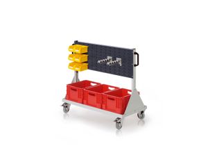 4251142245484 - Systeme RasterMobil® Größe #2 - 1000x890x500mm - 2x Schlitzplatten - 13-teilig - anthrazitgrau