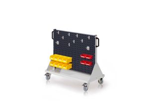 4251142245750 - Systeme RasterMobil® Größe #2 - 1000x890x500mm - 2x Lochplatte und 2x Schlitzplatte 26-teilig - anthrazitgrau