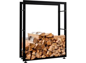 4251152627959 - - Kaminholzständer Keri V2 schwarz 25x80x100 cm