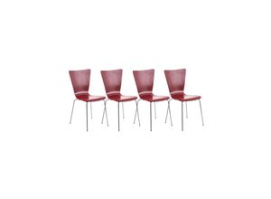 4251152661793 - 4er-Set Stapelstuhl Aaron Mit Holzsitz Und Metallgestell I 4 x Stuhl Mit Pflegeleichter Sitzfläche 4251152661793 - 4er-Set Stapelstuhl Aaron Mit Holzsitz Und Metallgestell I 4 x Stuhl Mit Pflegeleichter Sitzfläche