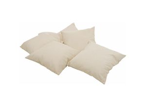 4251152672508 - - 6x Deko-Kissen 45 x 45 cm cremeweiß