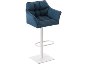 4251152687373 - - Barhocker Damaso Stoff blau weiß