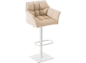 4251152687403 - - Barhocker Damaso Stoff creme weiß