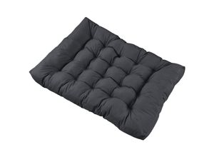 4251155572836 - [encasa] - Sitzkissen für Palettenmöbel Comfy 80x120x12 cm Dunkelgrau encasa - Dunkelgrau