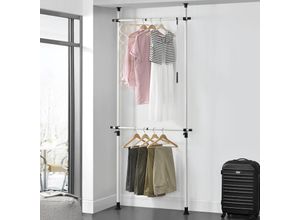 4251155593220 - [encasa] - Teleskopgarderobe Kemi Weiß Weiß