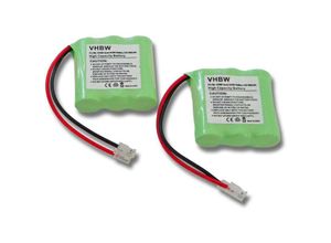 4251156511353 - 2x Akku kompatibel mit Binatone E3300 E3300 Quad schnurlos Festnetz Telefon (300 mAh 36 v NiMH) - Ersatz für T427 30AAAM3BMX - Vhbw