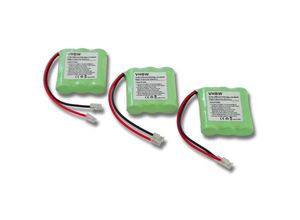4251156511407 - 3x Akku kompatibel mit Binatone E3300 E3300 Quad schnurlos Festnetz Telefon (300 mAh 36 v NiMH) - Ersatz für T427 30AAAM3BMX - Vhbw