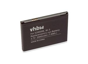 4251156563512 - vhbw Li-Ion Akku 2000mAh (37V) kompatibel mit mobile Router Hotspots Netgear Aircard AC785S