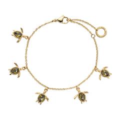 4251158780207 - Turtle Damenarmband aus Edelstahl mit Zirkonia IP Gold