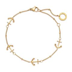 4251158793160 - The Anchor II Armkette aus recyceltem Edelstahl gold