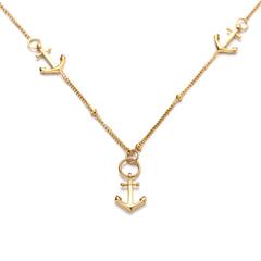 4251158793191 - Damenkette The Anchor II aus Edelstahl IP Gold