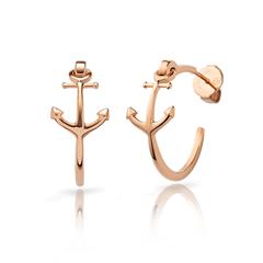 4251158793320 - The Anchor II Steckcreolen für Damen Edelstahl rosé