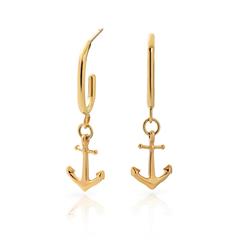 4251158793344 - The Anchor II Ohrringe für Damen aus Edelstahl IP Gold