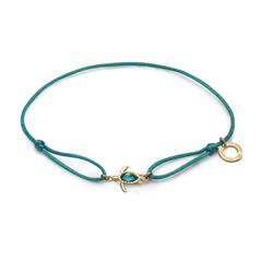 4251158793566 - Damenarmband Turtle aus Polyester aquamarin gold