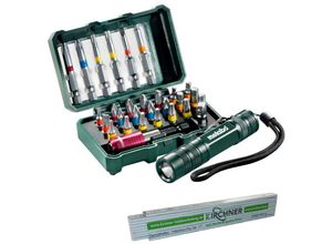 4251165517933 - Bit-Box 29tlg Flashlight -PL100 Lampe + Maßstab Kirchner Edition - Metabo