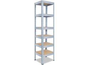 4251172217918 - Shelfplaza - profi 200x30x30cm Schwerlastregal verzinkt   Metallregal 6 Böden mit je 166kg Tragkraft als Kellerregal Garagenregal Werkstattregal &