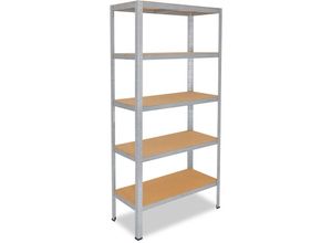 4251172242750 - Shelfplaza - home 180x75x23cm Schwerlastregal verzinkt   Metallregal mit 5 Böden   als Kellerregal Garagenregal Werkstattregal oder Lagerregal  